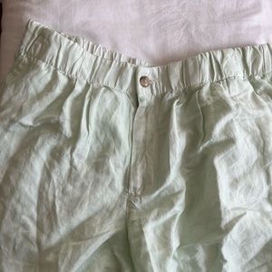 NWT madewell green linen shorts — size L